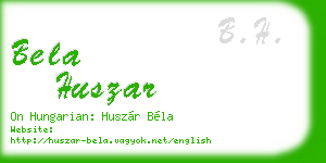 bela huszar business card